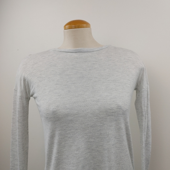 WILFRED ARITZIA | Long Sleeve Gray Open Back Top - Picture 7 of 7
